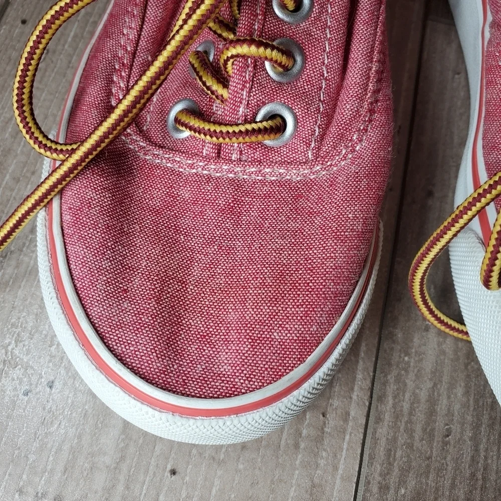 Old Navy Red Canvas Boat Shoes Sneakers Toddler Boy Size 11 NWOT